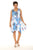 Butterfly & Sunflower Print Sleeveless Resort Short Dress