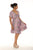 Floral Print V-Neck Knee Length Dress