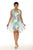 Sleeveless leaf Print Resort Short Dress