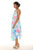 Swan & Flower Print Sleeveless Resort Short Dress