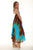 Peacock Feather Print Midi Length Dress