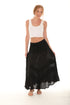 Women Solid Tiered Long Skirt