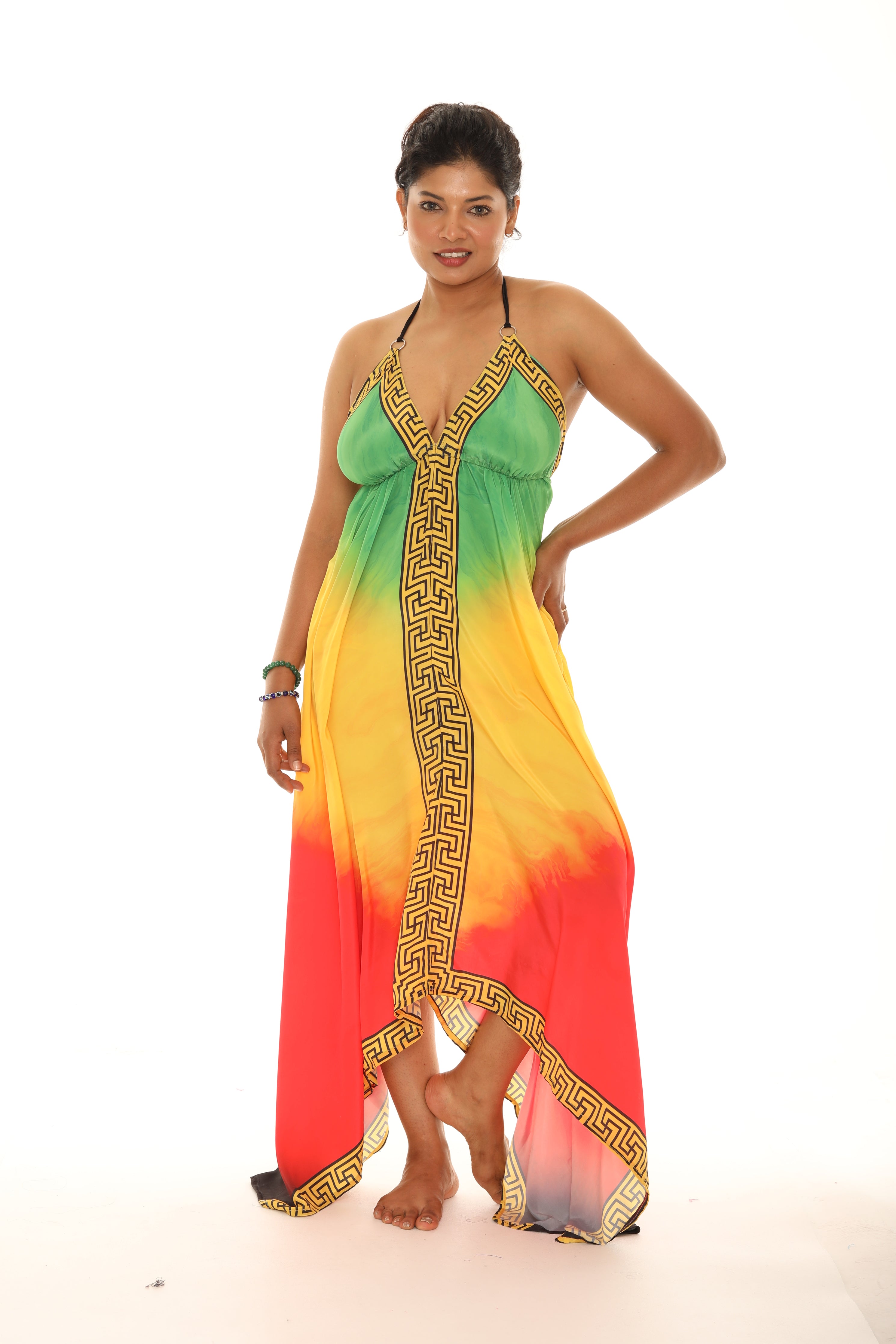 rasta halter dress Rasta and Reggae Long Halter Dress