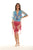 Women’s Sheer Mesh Floral Embroidered  Beach Duster