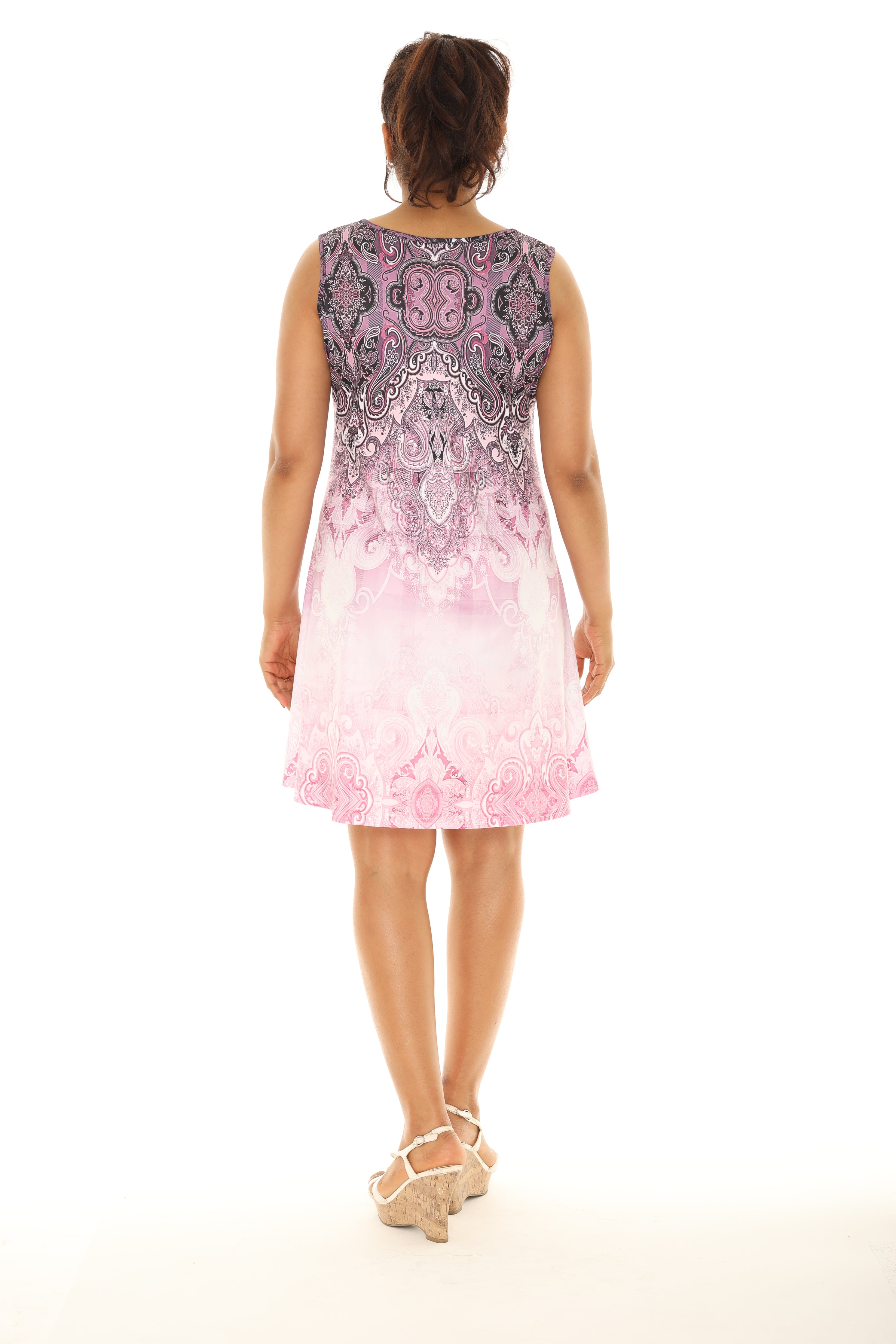 Paisley Sleeveless A-Line Dress - Stylish Summer Wear 1X-4X / MULTI / PRE-PACK OF 6 Paisley Sleeveless A-Line Dress - Stylish Summer Wear 1X-4X / MULTI / PRE-PACK OF 6