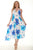 Floral Print Halter Sleeveless Dress