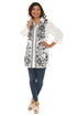 Floral Embroidered Button-up Tunic