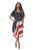 American Umbrella Flag Short Sleeves Dresses