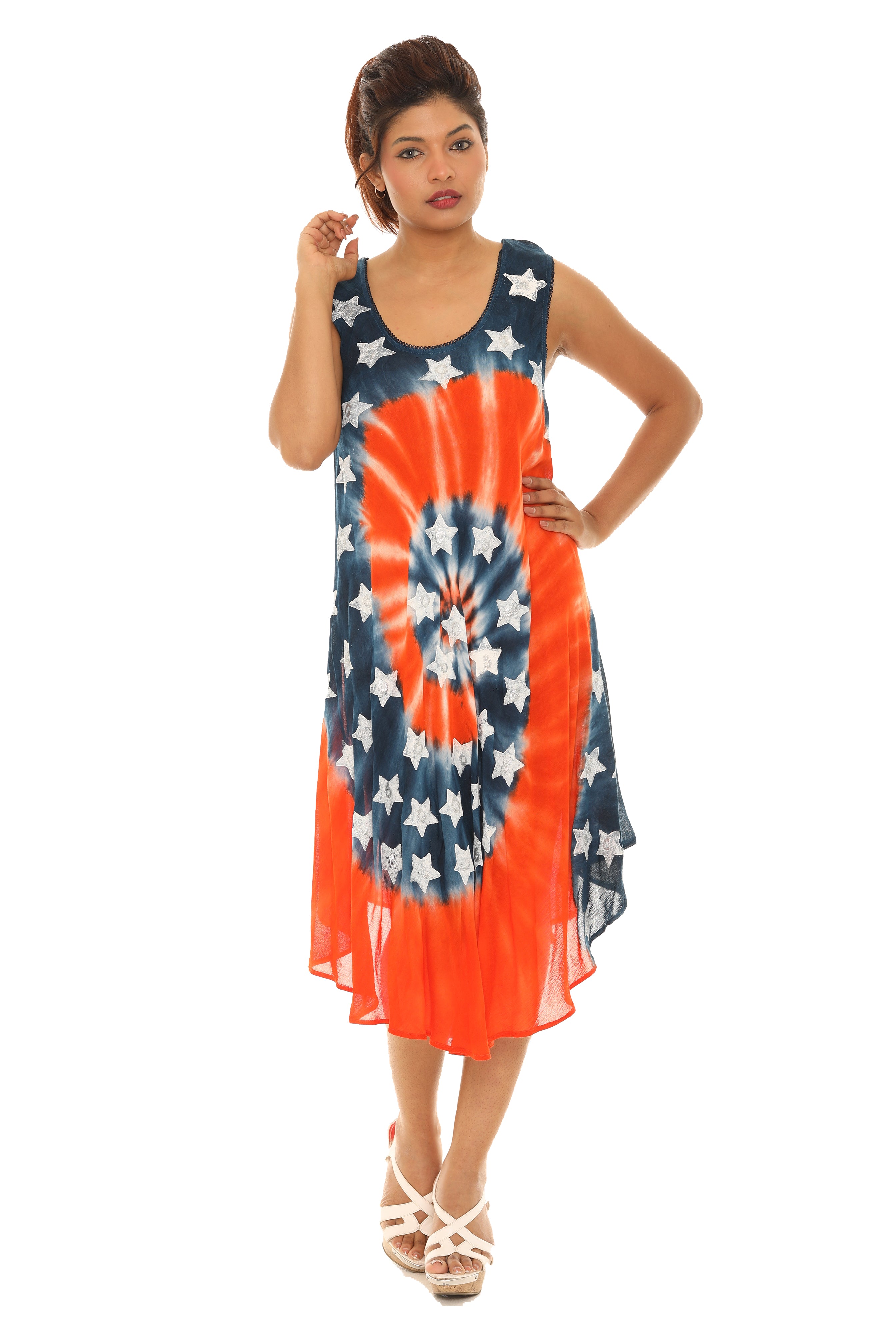 American Umbrella Flag Dresses PRE PACK OF 6PCS / ONE SIZE / AMERICANA American Umbrella Flag Dresses PRE PACK OF 6PCS / ONE SIZE / AMERICANA