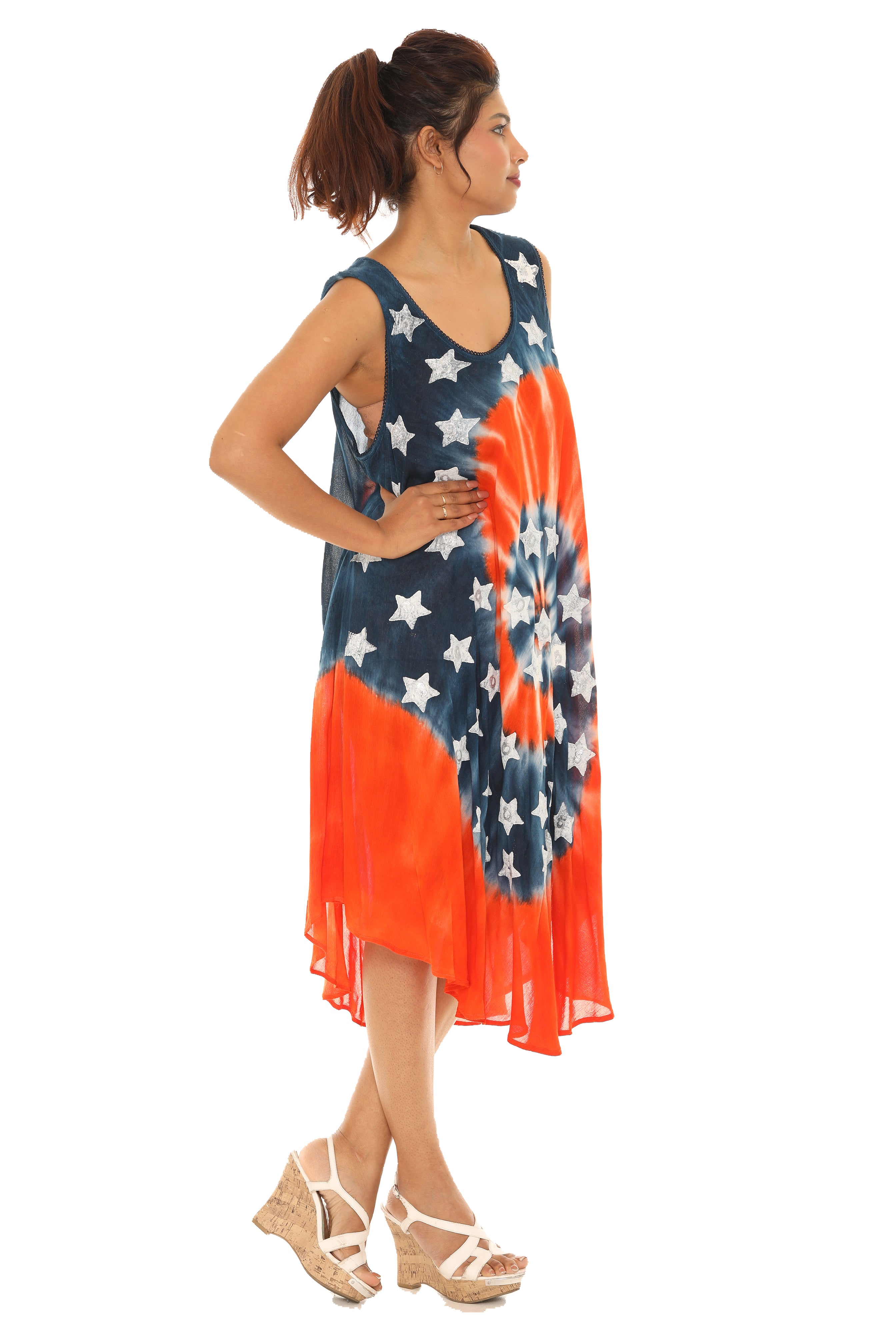 American Umbrella Flag Dresses PRE PACK OF 6PCS / ONE SIZE / AMERICANA American Umbrella Flag Dresses PRE PACK OF 6PCS / ONE SIZE / AMERICANA