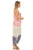 Tri-color Tie Dye Sleeveless Women Harem Jumpsuit