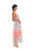 Abstract Floral Print Sleeveless Maxi Dress