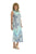 Abstract Floral Print Sleeveless Maxi Dress