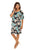 Floral print Scoop Neck Short-Sleeves Dress