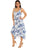Palm Tree Print Midi-Dress