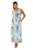 Tropical Leaf Print Sleeveless Maxi Dress