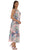 Tropical Leaf Print Sleeveless Maxi Dress