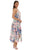 Tropical Floral Thin Strap Handkerchief Maxi Dress - Women