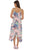 Tropical Floral Thin Strap Handkerchief Maxi Dress - Women