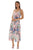 Tropical Floral Thin Strap Handkerchief Maxi Dress - Women