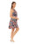 Palm Print Zip-Front Sleeveless Dress-Wholesale