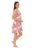 Palm Print Zip-Front Sleeveless Dress-Wholesale