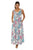 Paisley Floral Puff Print Sleeveless Maxi Dress