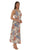 Paisley Floral Puff Print Sleeveless Maxi Dress