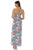 Abstract Floral Paisley Halter Maxi Dress