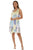 Palm Leaf Print Sleeveless Resort Short Dress