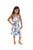 Tropical Sea Print A-Line Girls Dress