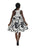 Tropical Leaf Sleeveless A-Line Dress-Wholesale