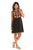Black Boho Embroidery A-Line Dress