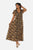 Women Short Sleeves Printed Maxi Dress
