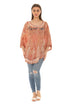 Tie-Dye Swirl Scoop Neck Top